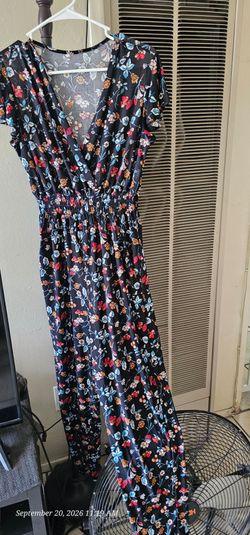 Black Floral Maxi Dress Short Sleeves