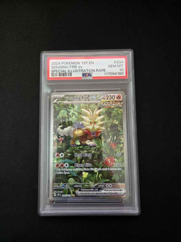 2024 Pokemon Scarlet & Violet Temporal Forces Gouging Fire ex #204/162 PSA 10