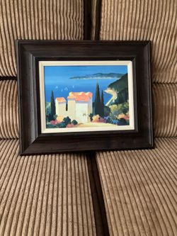 Wall art European Seascape picture framed no glass