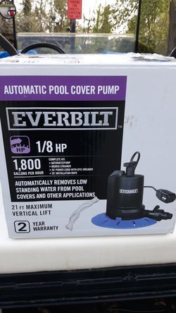 Everbilt 1/8 horsepower swimming pool cover pump