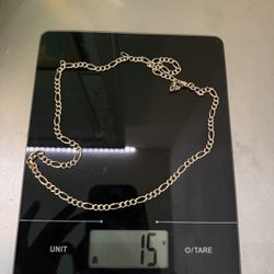 14KT Diamond Cut Figaro Chain 