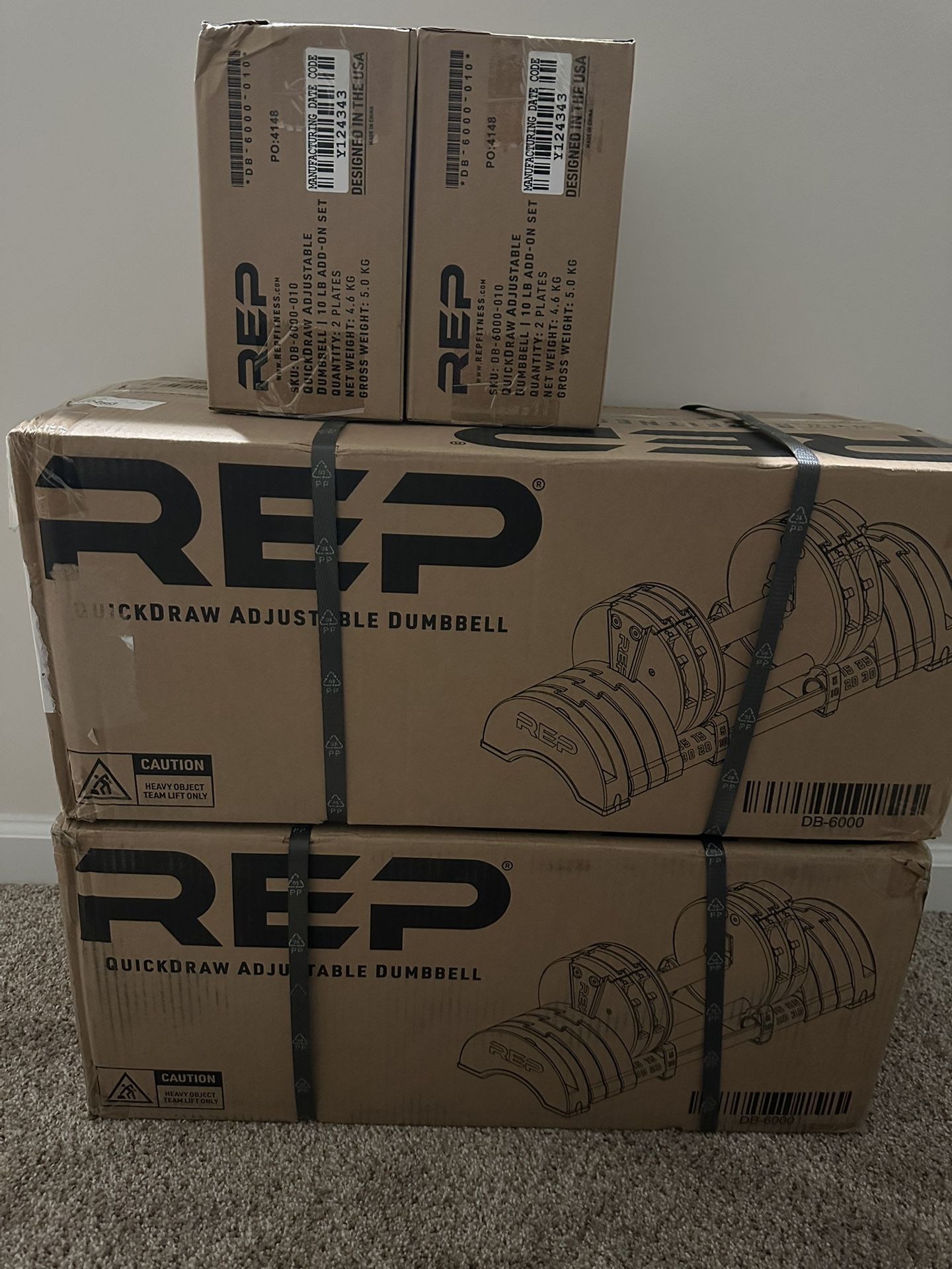 BRAND NEWRep Fitness Quickdraw Adjustable Dumbbells 5-40lbs