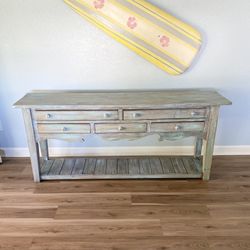 Coastal Buffet Console Entry Table Cabinet In Beach Colors