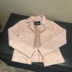 Guess Pink Leather Jacket 