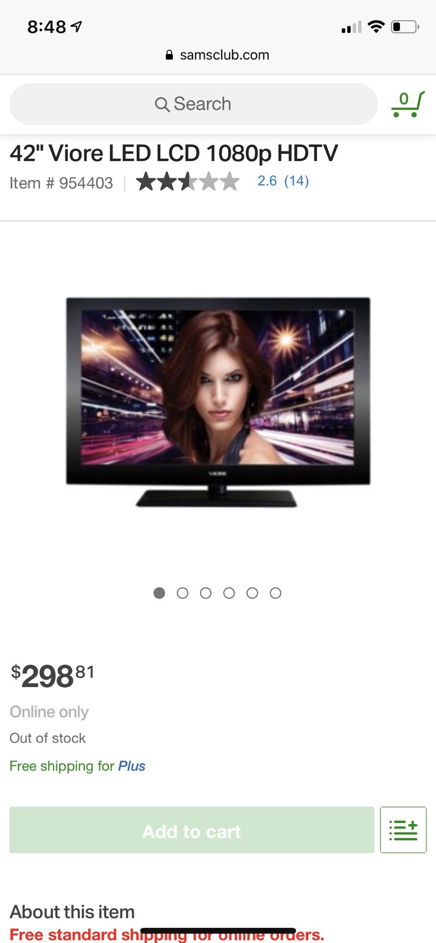 47 inch tv Viore
