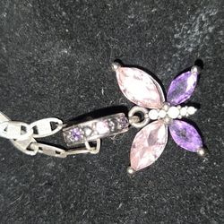 925 Real Silver Butterfly Necklace 