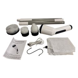 Electric Spin Scrubber Cordless Cleaning Brush with Extension Pole 3 Heads