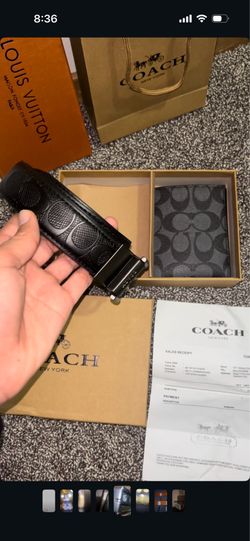Coach belt and wallet set