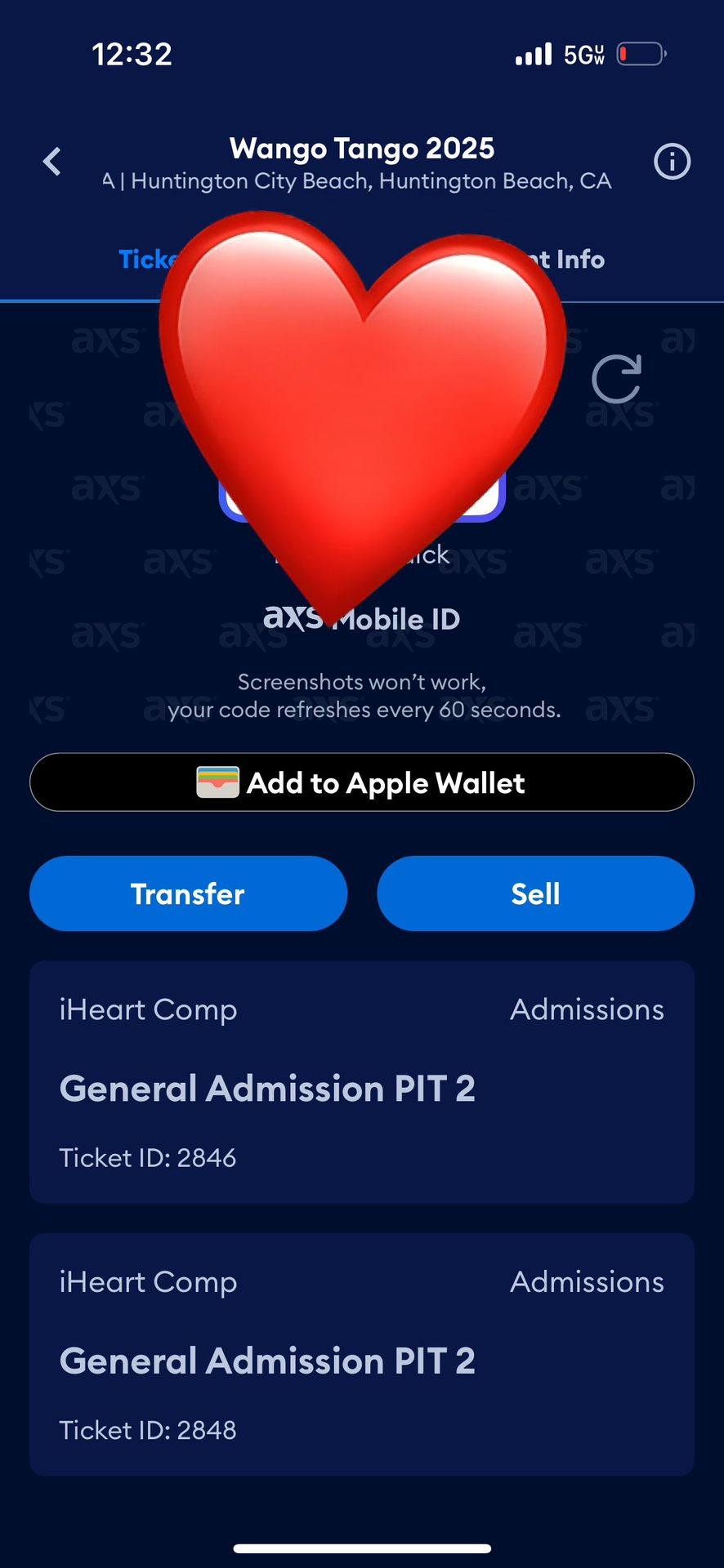 2 GA PIT 2 Iheart Radio Wango Tango Tickets 