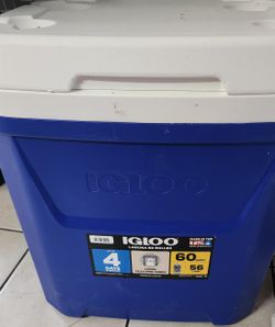 Igloo 60 QT Laguna Ice Chest Cooler with Wheels, Blue