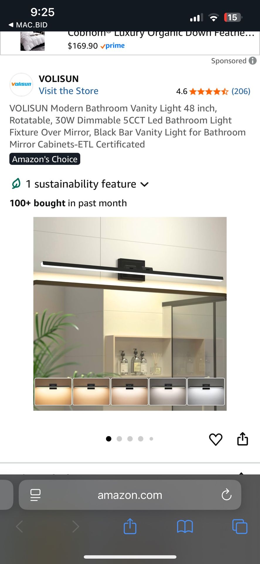 Volisun Modern Bathroom Vanity Light 48inch