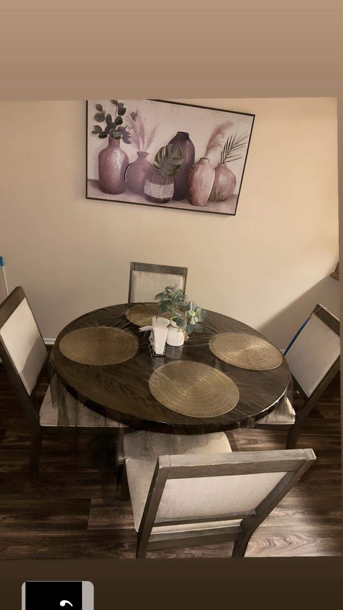 Grey Wooden Dinner Table 