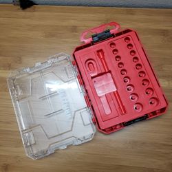 Craftsman 1/4 inch drive ratchet socket set case holder organizer tray metric standard SAE CMMT12108