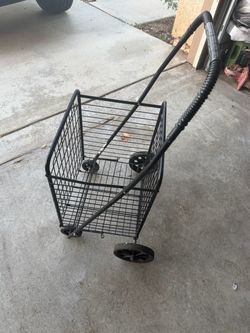 Black Folding Wire Shopping Cart