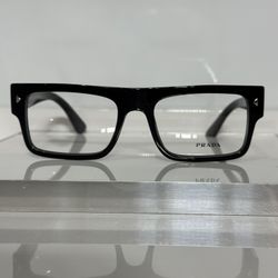 Prada VprA01 16K-1O1 Bold Black Acetate Unisex Eyeglasses 