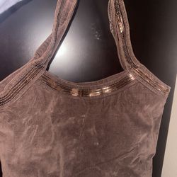 Vintage Brown Tote Bag 