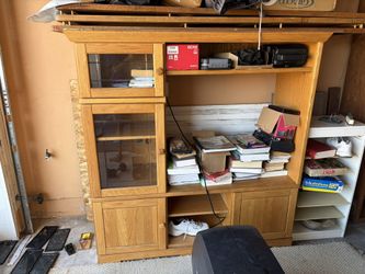 Wooden Entertainment Center 