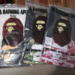 $60 Each Bape Shirts Large 