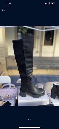 High Knee Boots - Black Sizes 5-10available