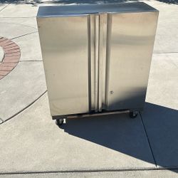 THIS IS A SMALL STORAGE FOR TOOLS PAINT OR YOU DESIDE TO USED IT FOR BRAND SEARS CO.the Measurements are 30 in tall 30 in Wide and 12 in deep  