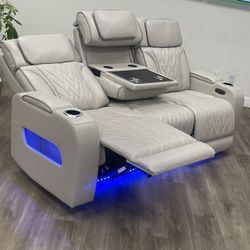 Vendo Salas Piel Nuevas En Caja Con Bluetooth Led Bocinas Cargadores Para Telefono Storage Precios $1,499 Y Electricos $1,999 Cash No Pagos Envíos 