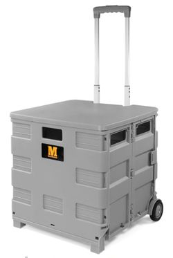 MaxWorks Collapsible Rolling Utility Cart with Lid - new in box