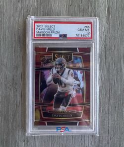 2021 PANINI SELECT MAROON PRIZM DAVIS MILLS AND 105/149