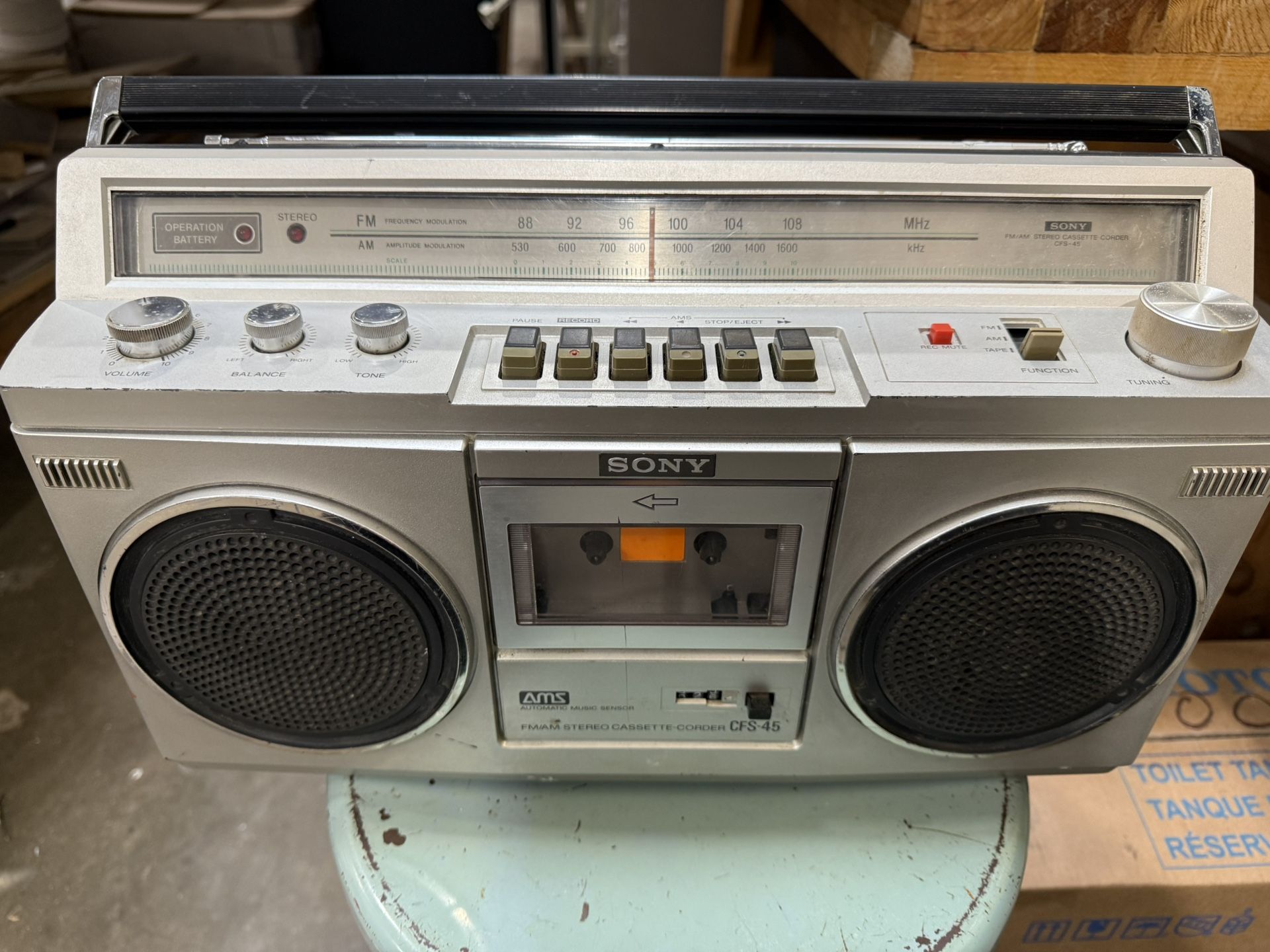 Sony Boombox Vintage All Working. Cassette Player And Radio