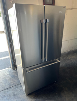 Great deal — Beko Stainless French Door Fridge (clean, bottom freezer)