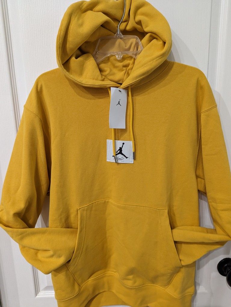 New Nike Air Jordan Statement Hoodie Men's Size Small DA9816-713 Pollen Sail