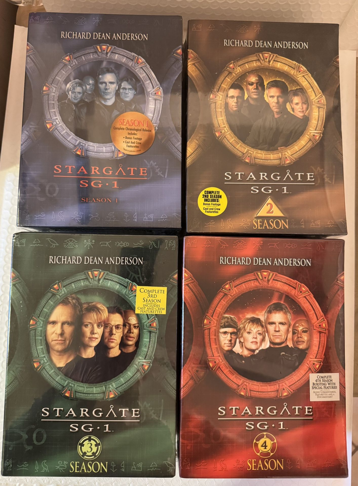 Stargate SG-1 Season 1,2,3,4 Box Set , Brand New And Sealed .