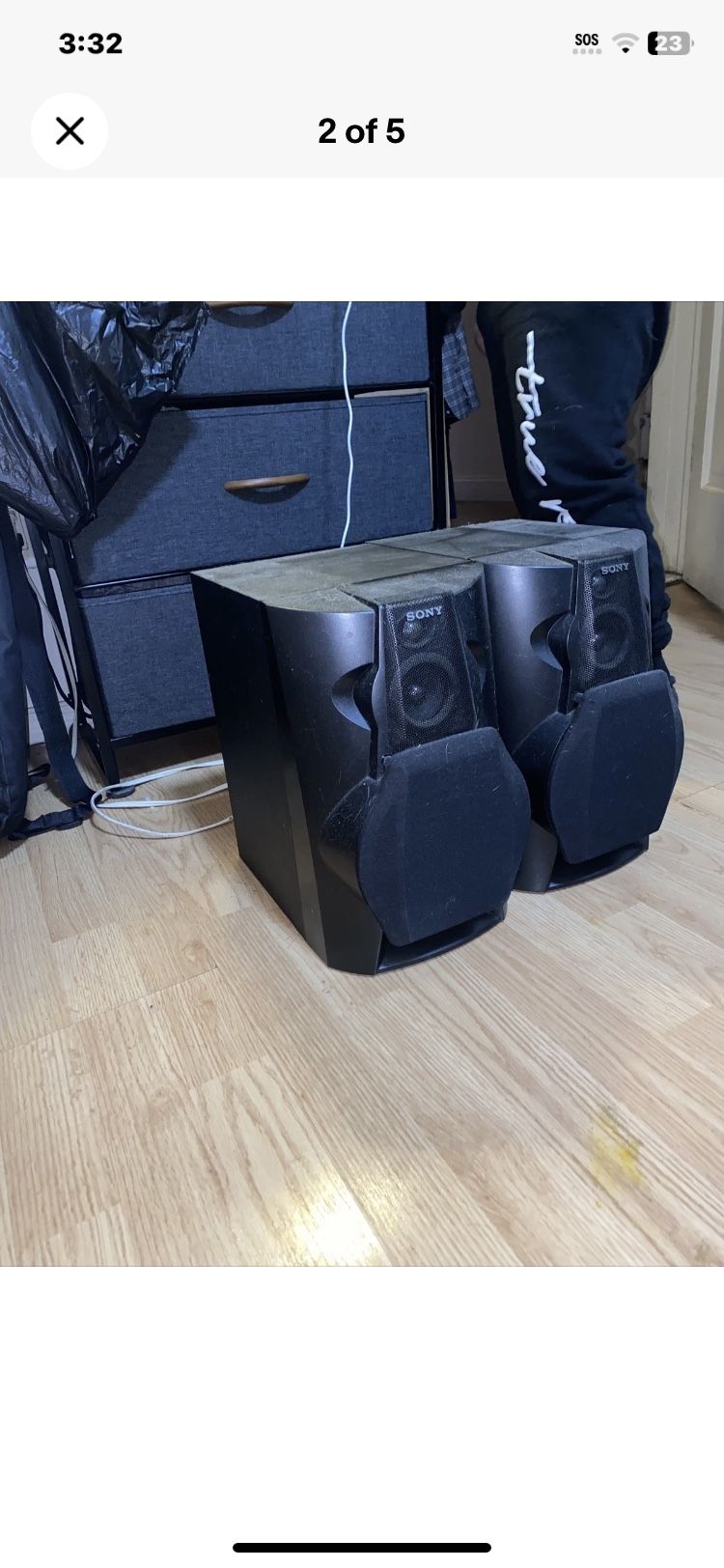 Sony Bookshelf SS L80 Speakers Radio Sound Amplifier