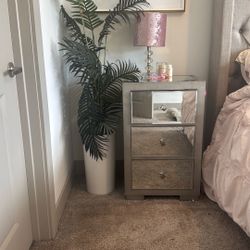 2 Mirrored Nightstands For Sale