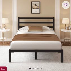 Queen size mattress and bed frame