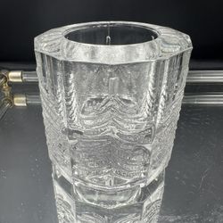 Iittala Glass Kuusi Christmas Candle Holder Jorma Vennola Spruce Tree Made In Finland