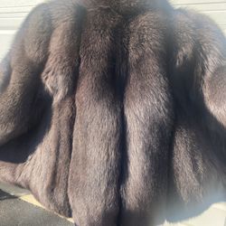 Charcoal Grey Fox Jacket. Sz. XXL 
