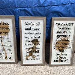 Framed Dr. Seuss Art