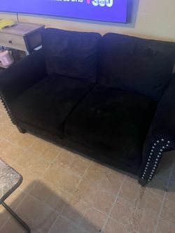 Black Loveseat & Chair Set (Barely Used)