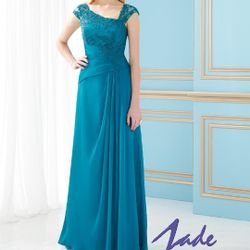 Jade by Jasmine Prom, Bridesmaid, Mother of the Bride, Evening Wear Dress Size 2 - Teal
