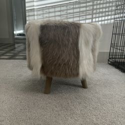 Fur Foot Stool 