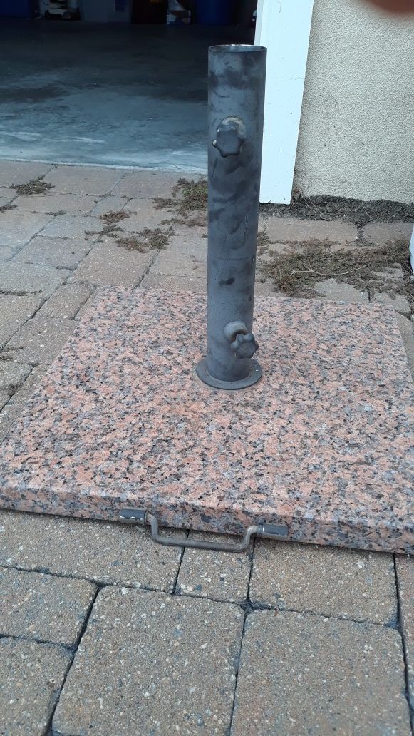 Stone Patio Umbrella Stand