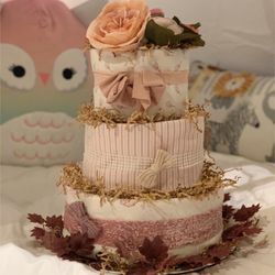 Beautiful Floral Diaper Cake