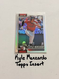 Kyle Manzardo Cleveland Guardians 1st Baseman Topps Short Print Insert Card.