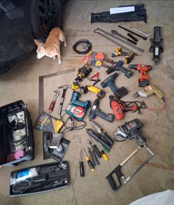 Tool Lot - DeWalt, Craftsman, Drills, Jack and Miscellaneous.