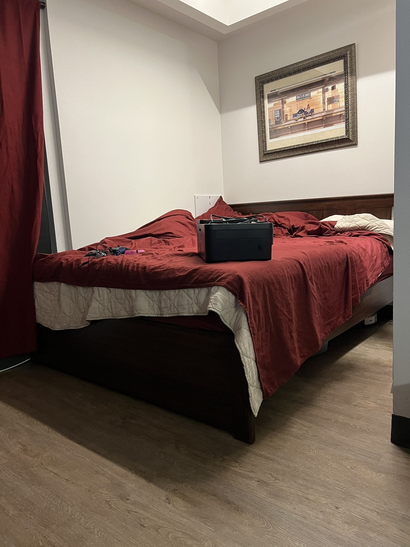 Ikea Songesand Queen Bed Frame Brown 