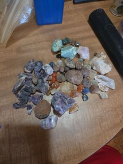 Mixed Lot Raw Crystals and Tumbled Stones