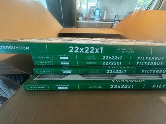 FilterBuy 22x22x1 Air Filters – Pack of 6