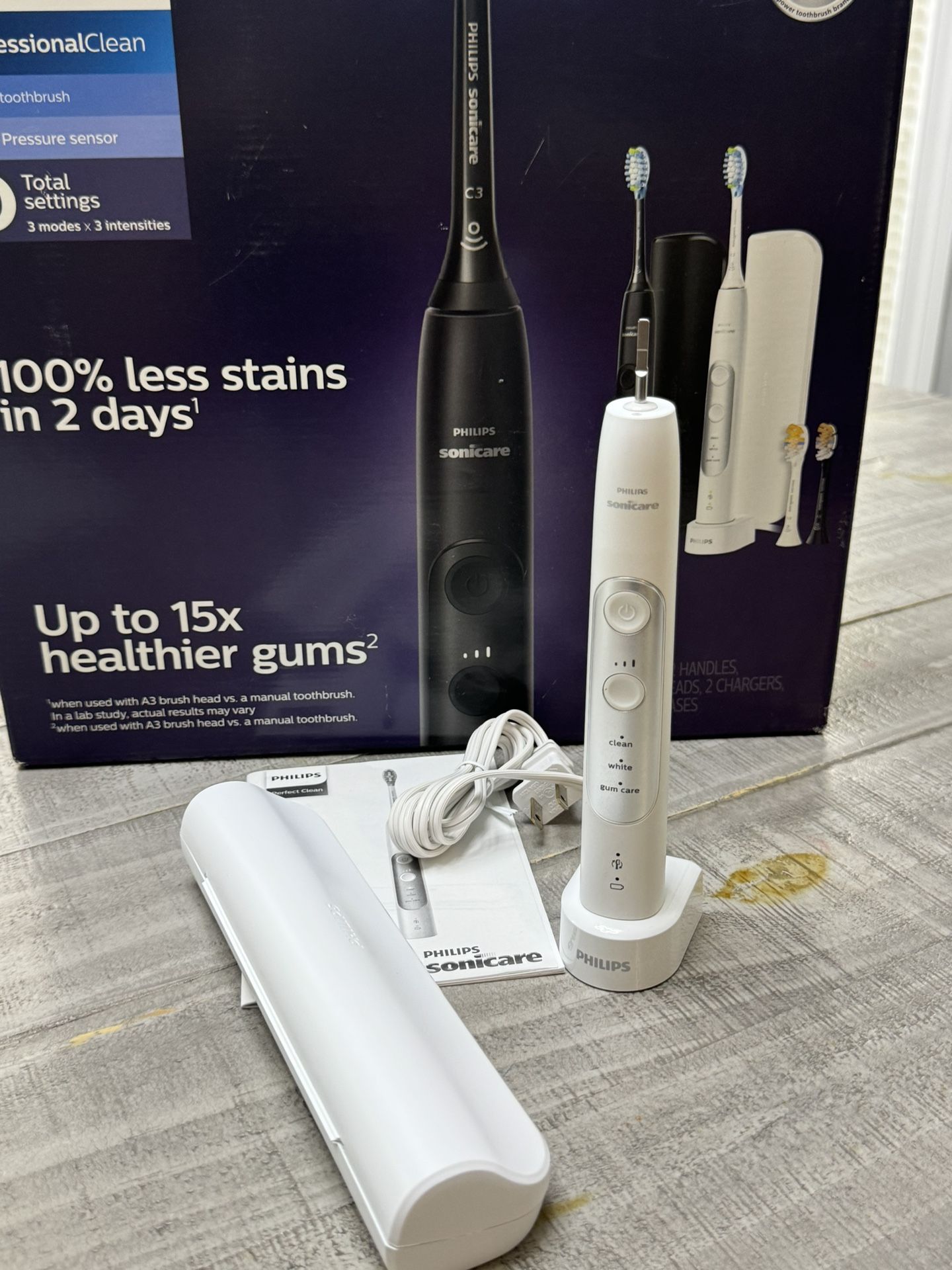 Philips Sonicare Professional Clean Rechargeable Electric Toothbrush White
