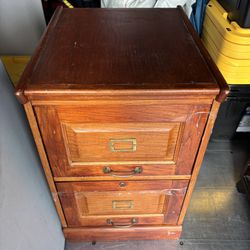 Vintage Solid Oak Wood Filing Cabinet Dresser + Haier 10,000 BTU AC Unit Heater + + TV Stand Bundle!