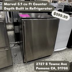 Marvel 5.1 Cu Ft Built In Refrigerator 